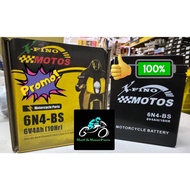 XFINO BATTERY/BATTERI 6N4-BS 6V4AH (10 HOURS) BATTERI GEL/BATTERI KERING BATTERY 6N4 FREE MAINTANCE