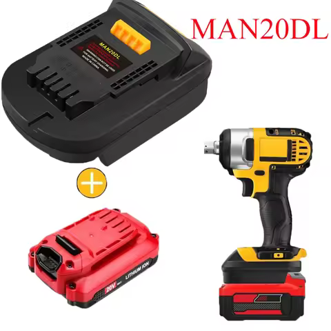 Battery Converter Adapter MAN20DL for DeWalt 20V MAX XR Cordless Tool Compatible for Craftsman V20 N