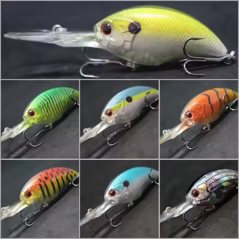 wLure Fishing Lures Crankbait Wobbler 11g 8.5cm Deep Water Diver Tight Floating High Reflection C733
