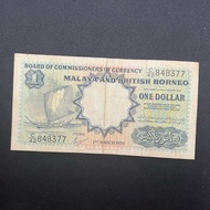 Malaya and British Borneo - Banknote 1 Dollar 1959 F Circulated  1塊錢硬幣Collection收藏