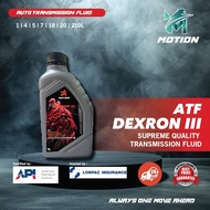 MOTION ATF DEXRON 3 DEXRON III DIII/D3 1L FULLY SYNTHETIC AUTOMATIC TRANSMISSION FLUID OIL MINYAK HI