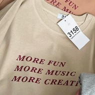 Áo thun 3158 form rộng mẫu MORE FUN Áo thun nam nữ Áo thun 3158 cotton khô