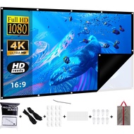 Black Backing Projector Screen 100 INCH VERCORKIN Outdoor Indoor Portable Projection Screens Movie S