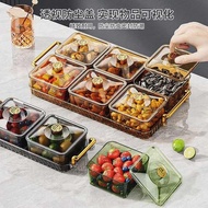 kotak kuih talam bekas kuih balang kuih raya Compartment Candy Box Transparent Anti-dust Cover with 