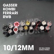 10mm & 12mm / 1:64 Hot Wheels Rubber Wheels Real Riders / Gasser Kombi Ferrari RWB / Hot wheels cust