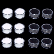 luzen 12Pcs Small Loose Diamond Gemstone Display Box Round Jewelry Show Box Case Container Holder wi