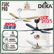 [🔥HOT SALES🔥] DEKA Kipas Siling F5DC PRO 56" 46"  DC Motor 20 Speeds / Ceiling Fan with Remote and 5
