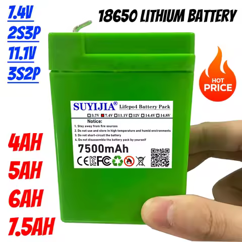 7.4V 6AH 7.5Ah 11.1V 4AH 5AH 18650 Lithium Battery 7.4v Kids Cars Toys Electronic Scales Power Can C
