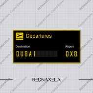 Airport Sign Vinyl Stickers DXB Dubai Department Stickers Suitcase Travel Stickers