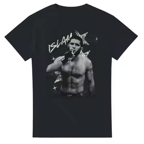 2026 Summer UFC Brand Islam Makhachev Graphic Cotton Printed Woman’s T-shirt- Skin-Friendly Sweat-Ab