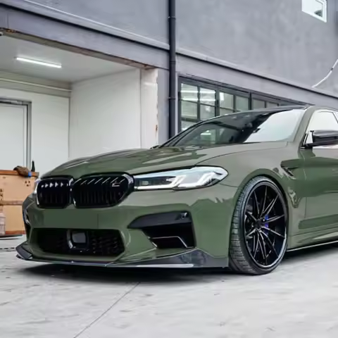 3PCS Car Front Bumper Lip Canard Spoiler Splitter Front Shovel Bodykit For BMW 5 Series F90 M5 Compe