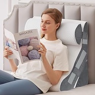 MEGCXIT 3PCS Bed Wedge Pillow for Headboard, Adjustable Wedge Pillow for Sleep Apnea, 23” Wide Trian