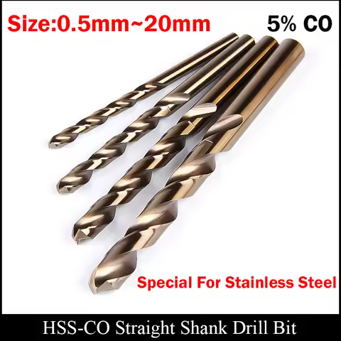5.6mm 5.7mm 5.8mm 5.9mm 6mm Stainless Steel High Speed Steel Cobalt HSS CO HSS-CO Fully Ground Strai
