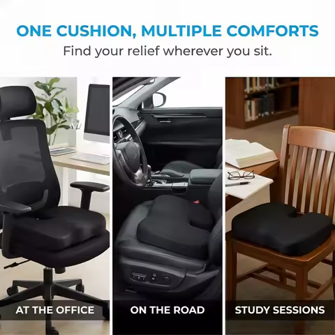 Orthopedic Gel Memory Foam Cushion U Shaped Seat Pad Coccyx Pain Relief Chair Cushion For Home Offic