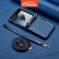 Aesthetic Samsung Galaxy Z Flip 7FE 7 6 5 4 Case, Dust-Proof Blue Flip5 Flip6 Flip7 Flip7FE with Str