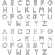 52Pcs A-Z Rhinestone Letter Charms untuk Gelang, Alphabet Junk Case Charms untuk Membuat Perhiasan, 