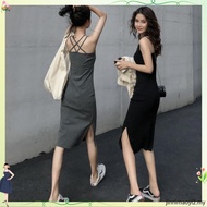 Gf Sleeveless Suspender Split Dress - Women's