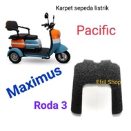 Karpet sepeda motor listrik roda tiga Pacific Maximus roda 3