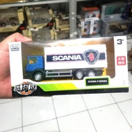 MINIATUR TRUK SCANIA CANTER BOX FUSO MOBIL MAINAN EXPEDISI DHL MURAH