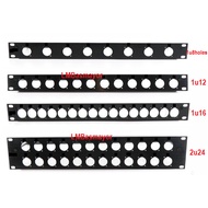 1U 2U Speakon XLR Terminal Blind Plate Panel for Flight Case Rack Mounting