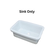 Asher 570MM Rectangle White Ceramic Utility Lab White Basin Sink Sinki Lab Pedicure Sink For Laborat