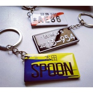 JDM Japanese AE86 Keychain License Plate Motorsports Initial D 3D Number Plate Keyring Aluminum Keyc