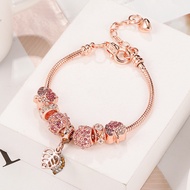 Rose Gold Fallen Leaf Pendant Leaf Beads
