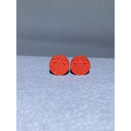 96% High Content Natural Raw Ore Real Cinnabar Five-Way God Of Wealth Pendant DIY Accessories Versat