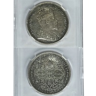 Straits Settlements 1 Dollar | Edward VII 1904 | .900 Silver | Large Type | Colonial Coin