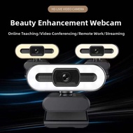 【FEELING】4K Autofocus Webcam with USB Streaming & 60fps Fill Light - Perfect for Live!