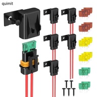 QUIM 12AWG Inline Fuse Holder with 20 30 40Amp Inline Fuse Holder Vehicle Marine Inline Fuse Holder 