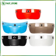 [Wishshopelxn] Motorcycles Helmet Peak Shield Open Face Retro Flip Up Visor with 3 Snap