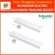 Schneider Electric AvatarOn Trailing socket with individual switch &amp; USB, 4 gang and 6 gang, 3Meters (extension cord)