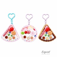 ESPOIR1 Cake Slice Recorder Keychain, Keyring Mini Voice Recording Keychain, Creative with Happy Bir