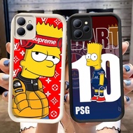 DJ-45 Simpson Silicone Casing black and white for Infinix Tecno HOT Smart POP SPARK Pova 10 7 10Plus