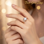 22k / 916 Gold Solitaire Rings Lab Grown crystal Bold Design V2