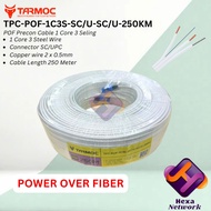 Tarmoc TPC-POF-1C3S-SC/U-SC/U-250 White | Preconnectorized Drop Cable with POF 250 Meters