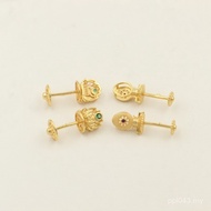 Pendant DIY Ancient Method Silver S925 Buckle Head Jewelry Barrel Beads Velcro Accessories Gold-Plat