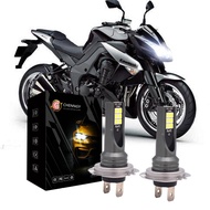 สำหรับ Kawasaki Z1000 2003-2013 KLR650 2008-2017 - 2x ไฟหน้ารถมอเตอร์ไซค์แบบ LED H7หลอดไฟสีขาว6000K