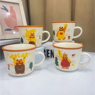 Cute vintage household thick ceramic cup with star-shaped shirt CST5a 380ml