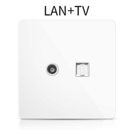 LEJIA Ultra Rimless Wall Switch 13amp Modern Lighting Switch Universal 3 Pin Plug Socket with USB Wh