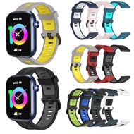 For itel O11/O15/O23 Two-tone Soft Silicone Replacement Watch Strap