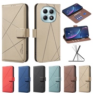 Lines Embossing Wallet Phone Case For Xiaomi Redmi Note 15 14 13 Pro+ Flip Cover With Card Holder
