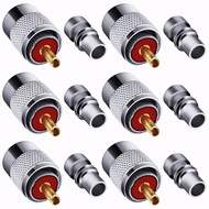 PL259 Coaxial Connectors 6 Pcs PL-259 UHF Male Solder Connector Plug with Reducer, Teflon Material 5