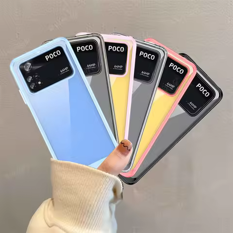 For Poco M4 Pro 4G Case Cover Xiaomi Poco M4 Pro 4G Capas New Shockproof Transparent Colour Clear Fu