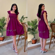 Aurelia women's Dress with plain rayon fringe sleeves