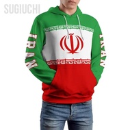 Hoodie 3D Uniseks Bendera Iran Lelaki Wanita Poliester Harajuku Sweatshirt Pullover Hoodies Kasual S