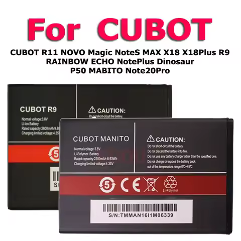 XDOU High Quality Battery For CUBOT J9 P40 R11 NOVO Magic Note MAX X18 X19 X20 R9 RAINBOW ECHO Dinos