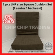 ✶2 Pieces (1 Pairs) Square Cushion Sofa JKR + Cover2 Biji (1 Pasang) Kusyen Petak JKR + Sarung♦