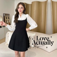 MYT x BLT SPECIAL : [BT241] : Love Actually : Mini Dress มินิเดรสสีขาวดำ